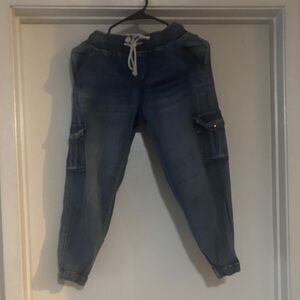 Women’s Denim Cargo Joggers